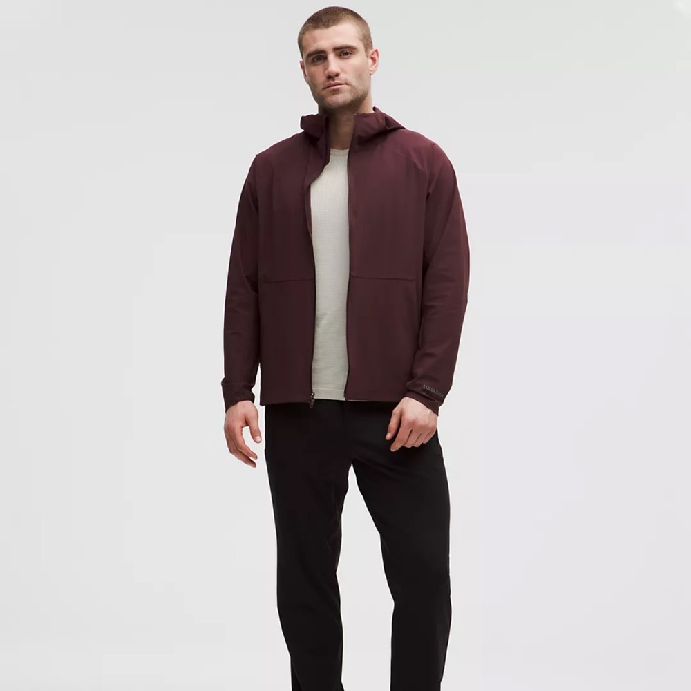 Lululemon NEW men piece breaker jacket xs plum